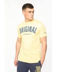 Crosshatch - Kensby Crew Neck Cotton T-Shirt With High Build Graphics - Lyst