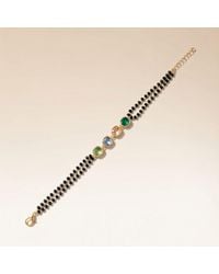 The Colourful Aura - Minimalistic Beaded Multicolour Stone Slim Mangalsutra Bracelet - Lyst
