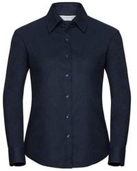Russell - Oxford Easy-Care Long-Sleeved Shirt - Lyst