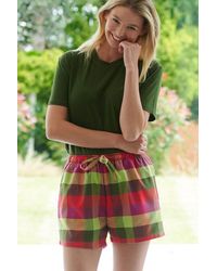 British Boxers - "Eskdale" Check Brushed Cotton Sleep Shorts - Lyst