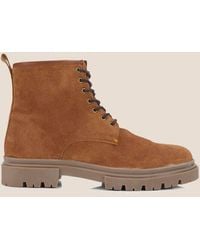 Silver Street London - Greenwich Suede Leather Chunky Sole Lace Up Boots - Lyst