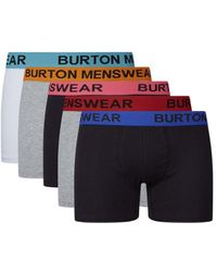 Burton - 5 Pack Multi Coloured Waistband Trunks - Lyst