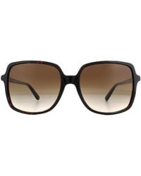 Michael Kors - Square Dark Tortoise Smoke Gradient Sunglasses - Lyst