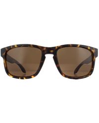 Calvin Klein - Rectangle Matte Dark Tortoise Brown Sunglasses - Lyst