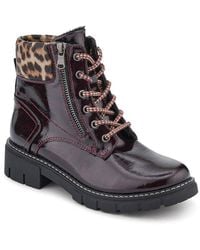 Pavers - Patent Zip & Lace Up Ankle Boots - Lyst