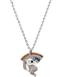 LÁTELITA London - Unicorn And Rainbow Necklace Silver - Lyst