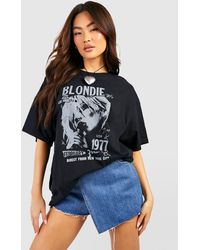 Boohoo - Blondie Oversized License Band T-shirt - Lyst