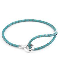 Anchor and Crew - Blake & Braided Leather Bracelet - Lyst