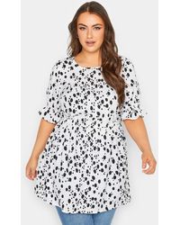 Yours - Polka Dot Print Blouse - Lyst