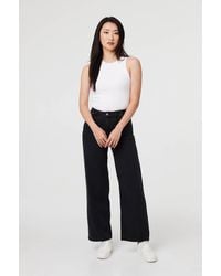 Izabel London - High Waist Relaxed Wide Leg Jeans - Lyst