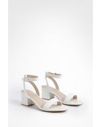 Boohoo - Low Block Barely There Heels - Lyst