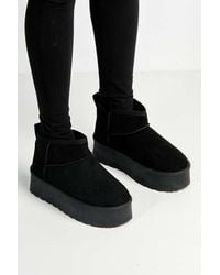 Miss Diva - Dahl Faux Fur Lining Chunky Sole Ankle Boots - Lyst