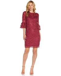 Adrianna Papell - Sequin Embroidery Sheath Dress - Lyst