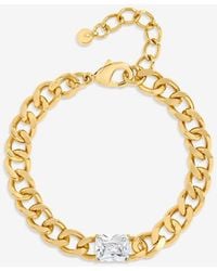 Jon Richard - Plated Crystal & Chain Bracelet - Lyst