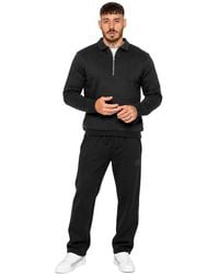 Enzo - Half Zip Collared Tracksuit Set - Lyst