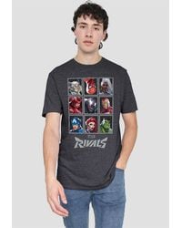 Marvel - Rivals Character Grid T-Shirt, Dark Heather - Lyst