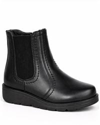 Spot on - Extra Wide Fit Chelsea Ankle Boots With Cushioned Sole - Lyst