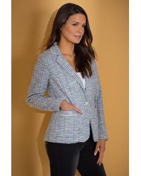 Klass - Embellished Shimmer Check Jacket - Lyst