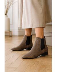 Spot on - Chelsea Ankle Boots With Low Block Heel - Lyst