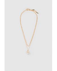 Oasis - Pearl Chain Three Row Necklace - Lyst