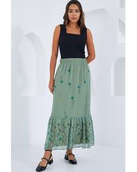 Bigdart - Floral Print Maxi Skirt - Lyst