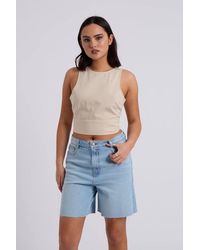 Urban Bliss - Linen Blend Tie Back Top - Lyst