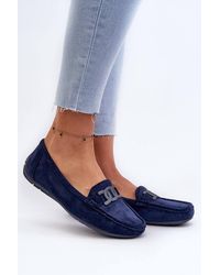Love Lace - Soft Suede Loafers With 5Cm Upper - Lyst