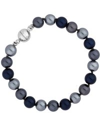 Jon Richard - Silver Blue Pearl Magnetic Bracelet - Lyst