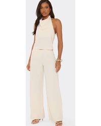 EGO - Wide Leg Low Rise Trousers - Lyst