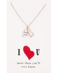 T.H.Baker - Sentiments I Heart You Two-Tone Pendant 18544B - Lyst