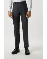 Burton - Slim Fit Grey Semi Plain Suit Trousers - Lyst