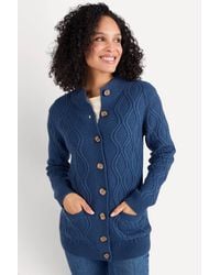 DAMART - Button Neck Cardigan - Lyst