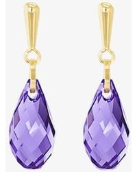 T.H.Baker - 9Ct Crystal Dropper Earrings 1.58.0046 - Lyst
