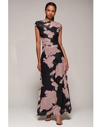 Jolie Moi - Multiway Neckline Mesh Maxi Dress - Lyst