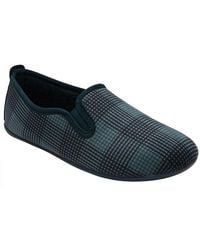 Lotus - 'Enrique' Check-Print Full Slippers - Lyst