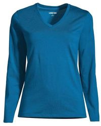 Lands' End - Plus Supima Long Sleeved T-Shirt - Lyst