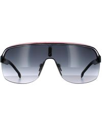 Carrera - Shield Black Crystal White Red Dark Grey Gradient Sunglasses - Lyst