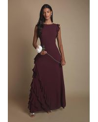 Coast - Petite Honoured Ruffle Georgette Maxi Bridesmaid Dress - Lyst
