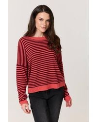 Liquorish - Stripe Wool Cashmere Blend Jumper - Lyst