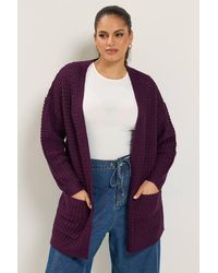 Yours - Waffle Knit Cardigan - Lyst