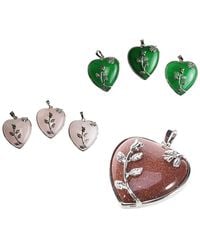 Lovii - Heart-Shaped Rose Pendant Necklace - Lyst