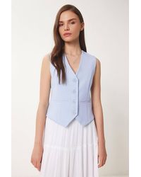 Happiness İstanbul - Crop Button Waistcoat - Lyst