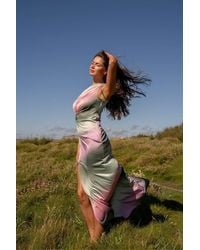 Style Cheat - Jovie Ombre Satin Cut-Out Maxi Dress - Lyst