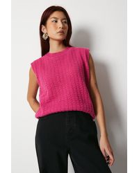 Warehouse - Knitted Crew Neck Tank - Lyst