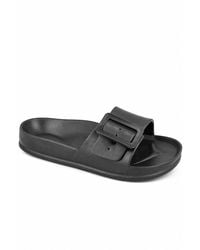 Spot on - Adjustable Buckle Comfort Slide Sandals - Lyst
