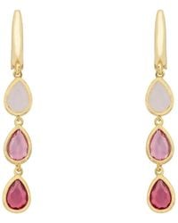 LÁTELITA London - Sardinia Triple Teardrop Earrings The Pinks - Lyst