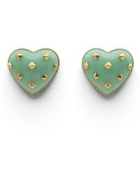 Michael Nash Jewelry - Cosette Jade Heart Resin Stud Earrings - Lyst
