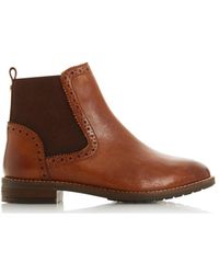 Dune - Wide Fit 'quant' Leather Chelsea Boots - Lyst
