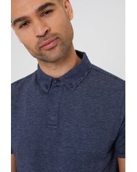 Threadbare - 'aura' Geometric Print Cotton Jersey Polo Shirt - Lyst