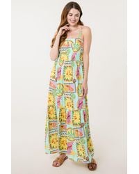 Blue Vanilla - Multi Sleeveless Square Maxi Dress - Lyst